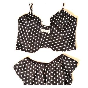 Victoria's Secret Polka Dot cute Teddy Slip set!